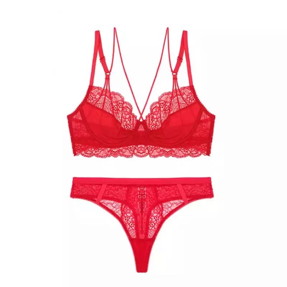 Intimates & Sleepwear | Sexy Red Lace Lingerie Set | Poshmark